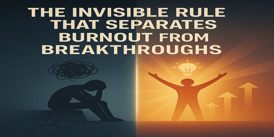 The Invisible Rule That Separates Burnout from Breakthroughs